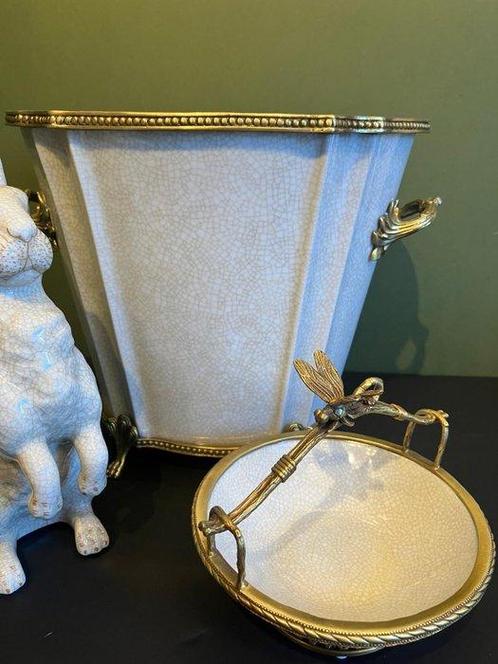 G&C Interiors - Vaas (3) - Brons, Porselein - Set decoratie, Antiek en Kunst, Curiosa en Brocante