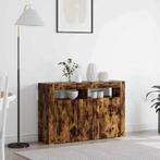 vidaXL Dressoir Gerookt eiken 116 x 30 x 75 cm Bewerkt hout, Verzenden, Nieuw, Overige houtsoorten, Minder dan 50 cm