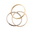 18 Krt. tricolor gouden trinity ring | Cartier (witgoud), 18 tot 19, Gebruikt, Overige kleuren, Ophalen of Verzenden