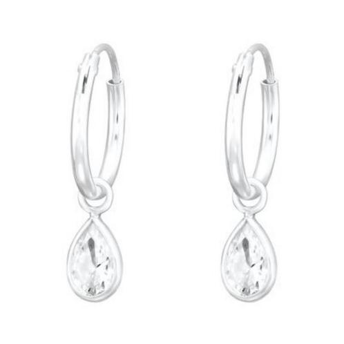 Druppel oorbellen - 925 Sterling zilver - Drops, Sieraden, Tassen en Uiterlijk, Oorbellen, Met strass, Zilver, Nieuw, Zilver, Hangers