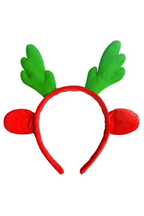 Haarband Rendier Rood Groen Diadeem Gewei Hert Ree Eland Ker, Kleding | Dames, Carnavalskleding en Feestkleding, Accessoires, Nieuw