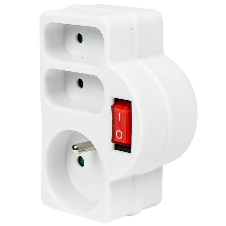 Benson Verloopstekker - 3-weg splitter met pen aarde - Be..., Doe-het-zelf en Verbouw, Elektra en Kabels, Nieuw, Ophalen of Verzenden