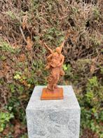 Beeldje van Cupido en psyche  - Sculptuur - Roestpatina, Tuin en Terras, Tuinbeelden, Verzenden, Nieuw, Metaal, Engelenbeeld