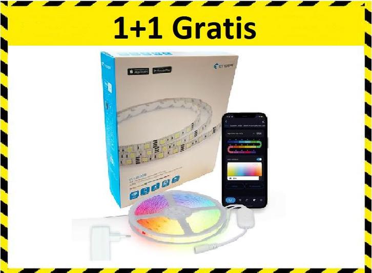 Etiger slimme LED strip RGB - IP65 -  5 meter 1+1 Gratis, Hobby en Vrije tijd, Overige Hobby en Vrije tijd, Nieuw, Verzenden
