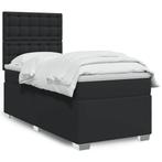 vidaXL Boxspring met matras kunstleer zwart Single, Huis en Inrichting, Slaapkamer | Bedden, Verzenden, Nieuw, Zwart, Stof