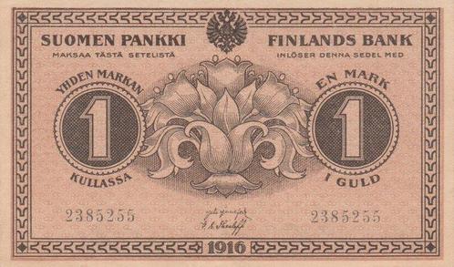 1916 Au Finland P 19 1 Markka, Postzegels en Munten, Bankbiljetten | Europa | Niet-Eurobiljetten, Verzenden