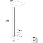 Tiger Colar - Reserverolhouder - Zonder te boren - RVS, Verzenden, Nieuw