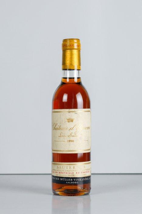 1990 Château dYquem - Sauternes 1er Cru Supérieur - 1 Halve, Verzamelen, Wijnen