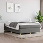 vidaXL Boxspring bed stof donkergrijs 140x200 cm, Huis en Inrichting, Slaapkamer | Bedden, Verzenden, 140 cm, 200 cm, Nieuw