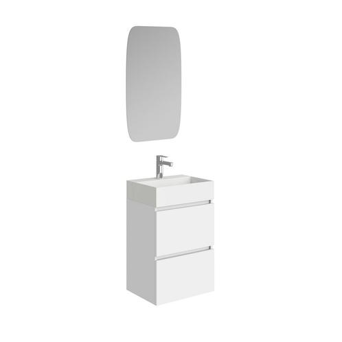 Fonteinkast Wiesbaden Mini 45 cm Glans Wit Met Wastafel, Doe-het-zelf en Verbouw, Sanitair, Bad, Nieuw, Ophalen of Verzenden