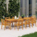 vidaXL Tuinstoelen 8 st massief acaciahout, Verzenden, Nieuw, Hout