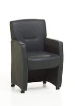 Eetkamerstoel Cindy - eetkamerstoelen - Antraciet, Nieuw, Grijs, Stof