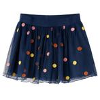 vidaXL Kinderrokje met tule en stippen 104 marineblauw, Verzenden, Nieuw