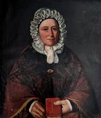 Ecole française (XVIII) - Portrait féminin au livre de