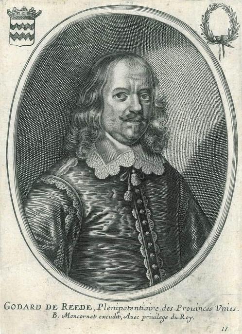 Portrait of Godard van Reede van Nederhorst, Antiek en Kunst, Kunst | Etsen en Gravures