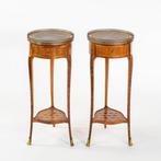 Gueridon (2) - Palissander, Leder, Buxushout