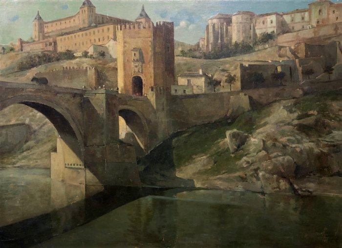 Joaquín Martínez Lumbreras (doc. 1878-1897) - Toledo: View, Antiek en Kunst, Kunst | Schilderijen | Klassiek