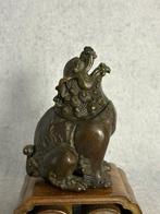 Foo dog wierookbrander inclusief sokkel - Brons - Eind 20e, Antiek en Kunst