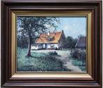 Hermann Maarten Huisman (1949) - Landschap met boerderij, Antiek en Kunst, Kunst | Schilderijen | Klassiek