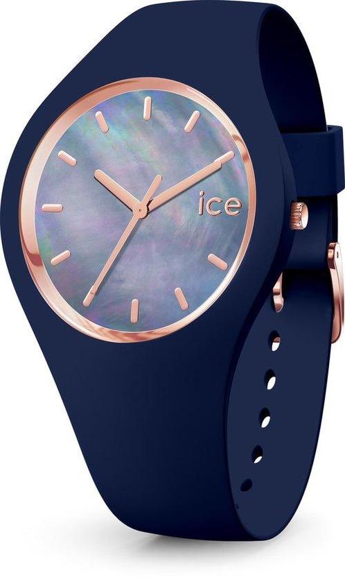 Ice-Watch Pearl IW016940 horloge - Siliconen - Blauw - Ø 34, Sieraden, Tassen en Uiterlijk, Horloges | Dames, Verzenden
