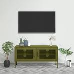 Stalen Tv-meubel Olijfgroen | Tweedekansje | OP=OP, Huis en Inrichting, 100 tot 150 cm, Nieuw, Ophalen of Verzenden, Minder dan 100 cm
