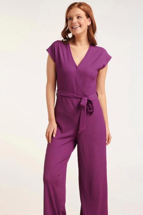 -60% Smashed Lemon  Smashed Lemon 24083 paars lange aansluit, Kleding | Dames, Jumpsuits, Paars, Nieuw, Verzenden