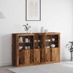 vidaXL Sideboard met LED Verlichting Oude Hout 162x37x100 cm, Verzenden, 100 tot 150 cm, 150 tot 200 cm, Nieuw