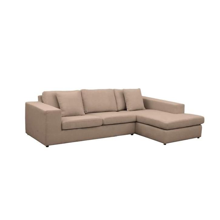Loungebank Lelystad - loungebanken - Taupe, Huis en Inrichting, Banken | Sofa's en Chaises Longues, Nieuw, Stof