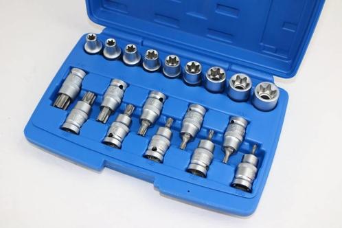 TM 19 Delige 1/2 Inwendige en Uitwendige Torx Doppenset, Auto diversen, Autogereedschap, Nieuw, Verzenden