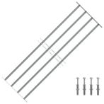 vidaXL Raambeveiliging verstelbaar met 4 dwarsstangen, Verzenden, Nieuw