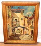 Tomàs Borràs Bové (1943) - Calle de pueblo con figura, Antiek en Kunst, Kunst | Schilderijen | Klassiek