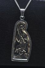 Zilveren Indiaan Hagedis vrije vorm 3 hopi style ketting ..., Verzenden, Nieuw