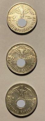 Duitsland. Lot of 9 coins, incl. silver 3x 2 Reichsmark