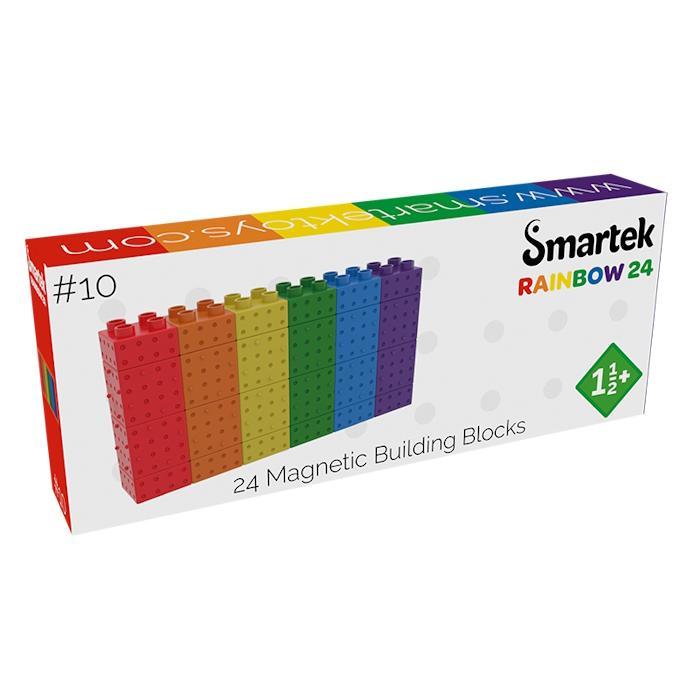 Smartek Magnetische Bouwblokken - Regenboog Set - 24 delig, Kinderen en Baby's, Speelgoed | Bouwstenen, Nieuw, Verzenden