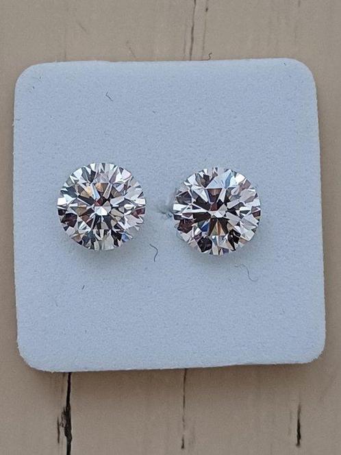 2 pcs Diamant (Natuurlijk) - 1.45 ct - Rond - J, K - VS1,, Sieraden, Tassen en Uiterlijk, Edelstenen