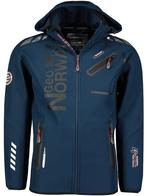 Geographical Norway Softshell Jas Heren Blauw/Zwart Royaute, Kleding | Heren, Jassen | Zomer, Verzenden, Nieuw, Blauw