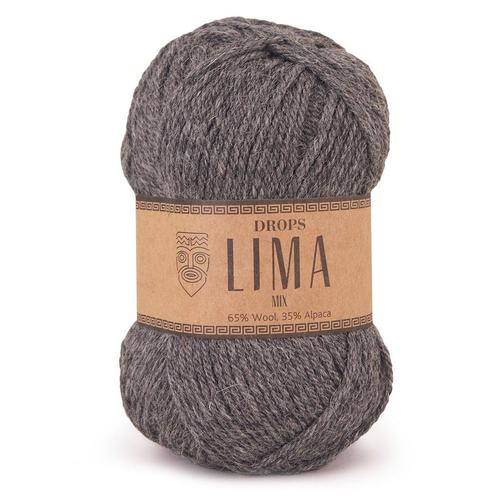 DROPS Lima Mix - 0519 donkergrijs - Wol Garen, Hobby en Vrije tijd, Breien en Haken, Ophalen of Verzenden