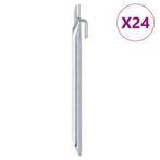 vidaXL Tentharingen 24 st V-vormig Ø20 mm 24 cm, Caravans en Kamperen, Tentaccessoires, Verzenden, Nieuw