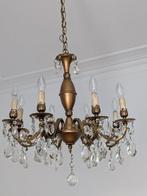 Plafondlamp - Kristal - Brons met gouden afwerking, Antiek en Kunst