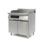 Inductie Grillplaat Dubbel met Onderstel | 80–300°C | RVS |, Verzenden, Nieuw in verpakking