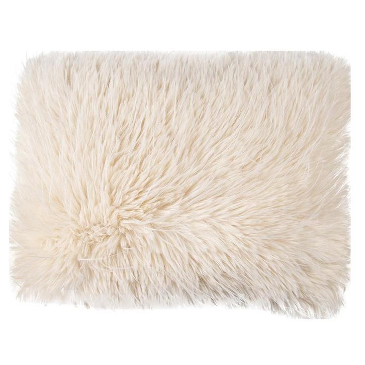 kussen teddy langhaar all over gebroken wit 35x45cm, Huis en Inrichting, Woonaccessoires | Overige, Verzenden