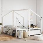vidaXL Kinderbedframe 2x(80x200) cm massief grenenhout wit, Kinderen en Baby's, Kinderkamer | Bedden, Verzenden, Nieuw