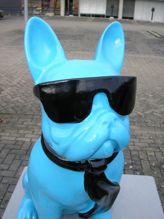 Beeld, XL DESIGNBEELD : BLUES BROTHERS BULLDOG : POPART - 40, Antiek en Kunst, Curiosa en Brocante
