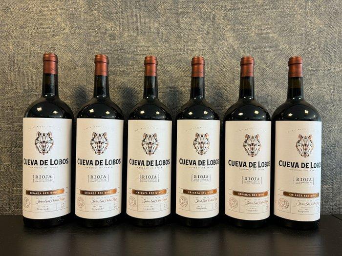 2020 Cueva De Lobos Rioja Crianza - Rioja - 6 Magnums (1.5L), Verzamelen, Wijnen