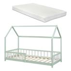 Kinderbed Hesel huisbed met matras en uitvalbeveiliging 90x2, Kinderen en Baby's, Kinderkamer | Bedden, Verzenden, Nieuw