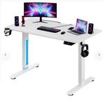 In hoogte verstelbaar bureau wit 140x60x73-118cm (Interieur), Verzenden, Nieuw