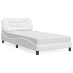 Bed 100x200 Kunstleer Wit | Gebruikt | 58% Korting, Huis en Inrichting, Overige materialen, 100 cm, Eenpersoons, Wit