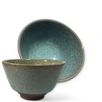 Furukawa Toshio Celadon sakebeker met ijsbreukglazuur –