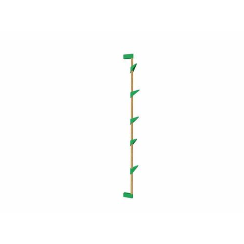 Cascando wandkapstok Bamboo wall 5 eikenhout - groene haken, Huis en Inrichting, Woonaccessoires | Kapstokken, Nieuw, Verzenden