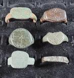 Middeleeuwen, kruisvaardersperiode Lot of 6 Seal Ring
